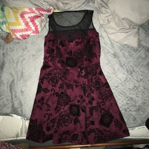 Burgundy Rose Dress